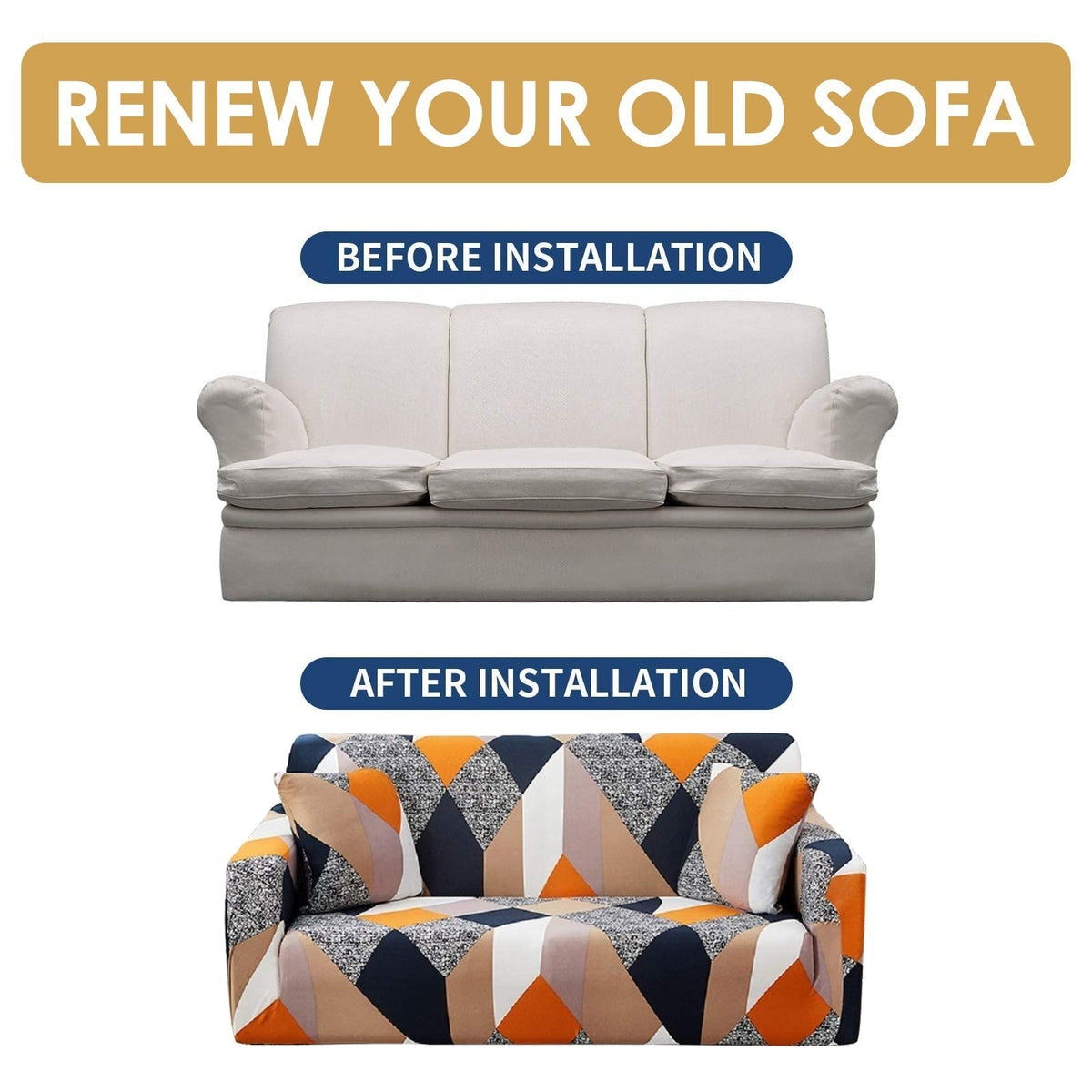 Elastic Fitted Sofa Covers - (3+1+1) Seater Sofa |🔥FLAT 50% SAVINGS🔥